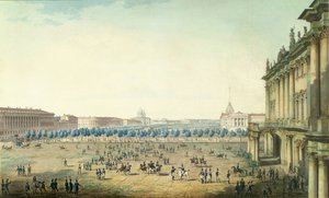La place du Palais, Saint-Pétersbourg - Maxim Nikiforovitsch Worobjeff